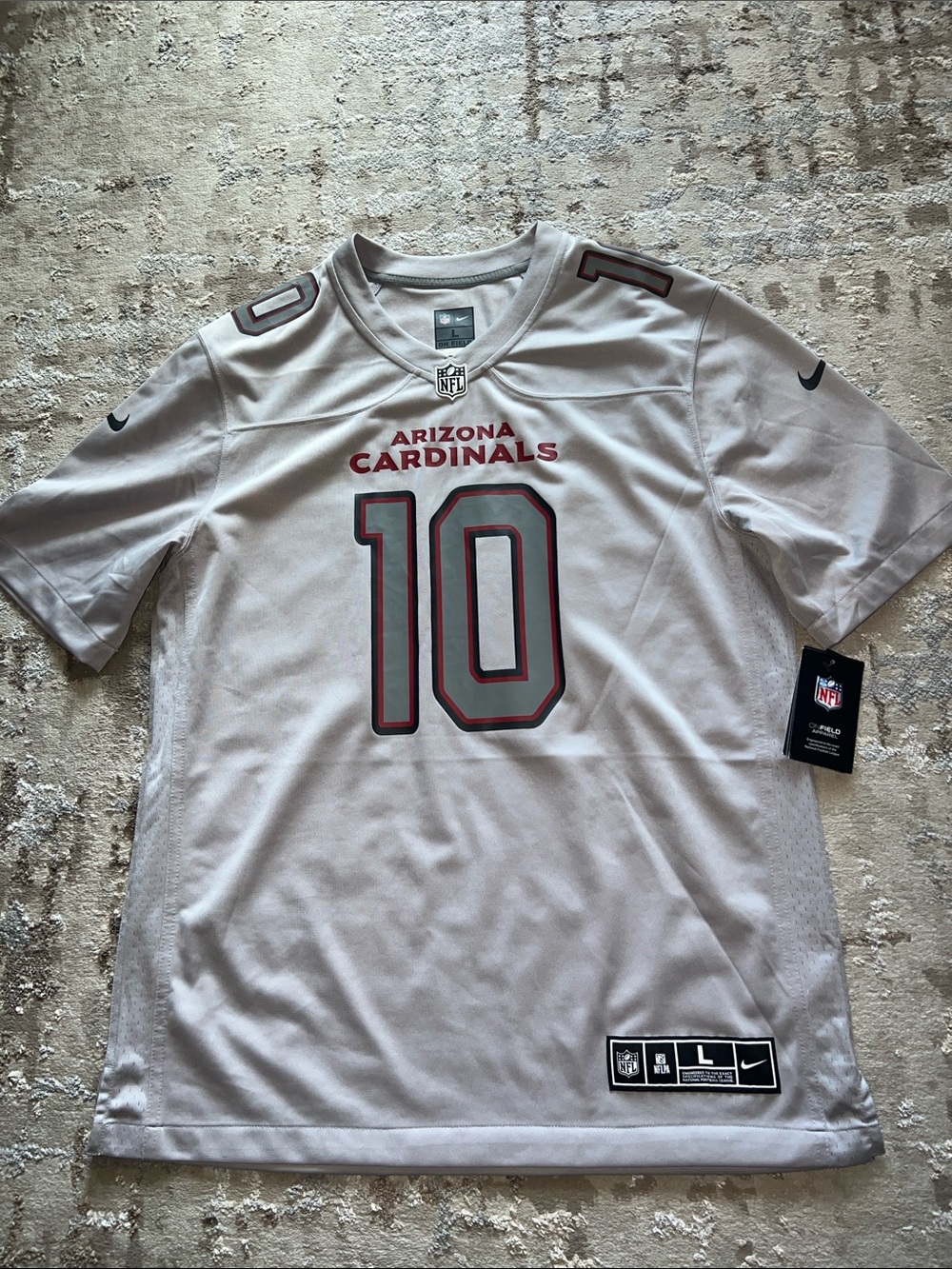 Nike Gray Arizona Cardinals #10 Men's Jersey with Red Trim